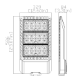 DLC 60w 80w 100w 150w 200w 250w 300w LED Street Light 5000k 5700k 6500k LED Shobox Light retrofit kit